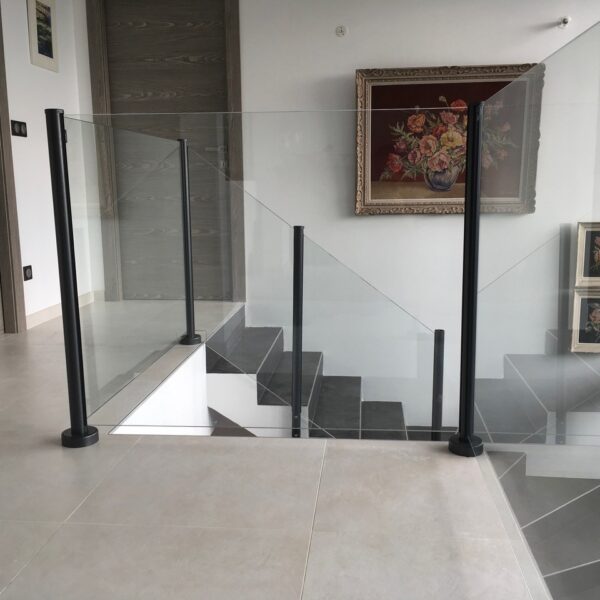 Poteau 90° garde-corps aluminium en kit